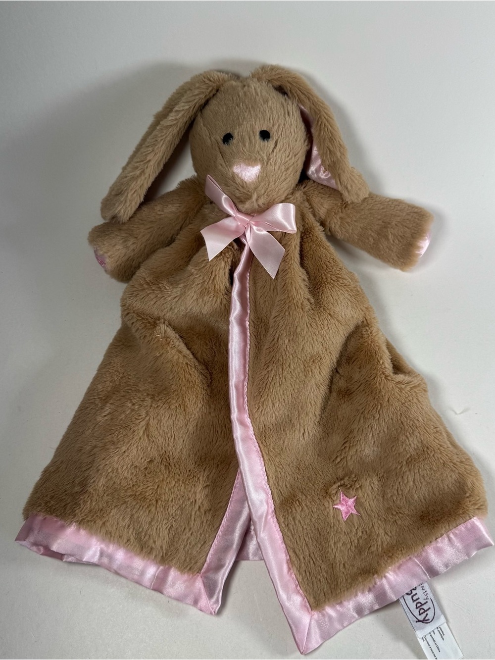 Scentsy Buddy Plush Lovey Bria The Bunny Brown Pink Security Blanket Satin 14"